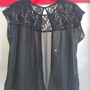 Black Sheer Top